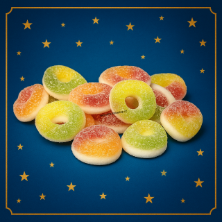 Mini kroužky mix - kyselé 1000g